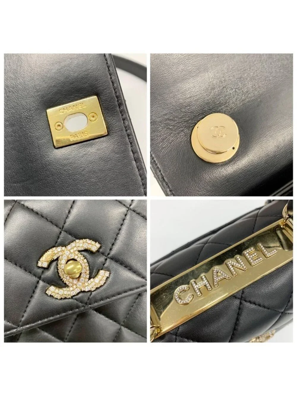 Chanel Top Handle Quilted CC Logo Chain